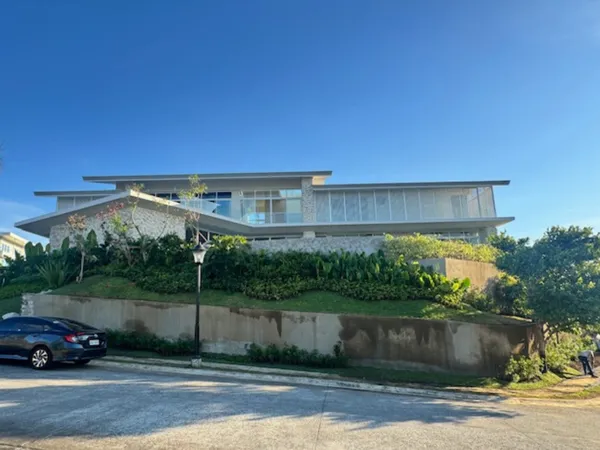 Multi-level tropical planting with dracaena and ferns along hillside stairs at Ayala Westgrove Heights